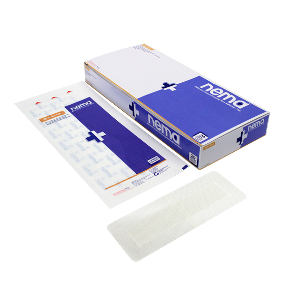 Nema Aqua Transparent Island Film Dressing 25x8.2cm Sterile 20/Box - White x10