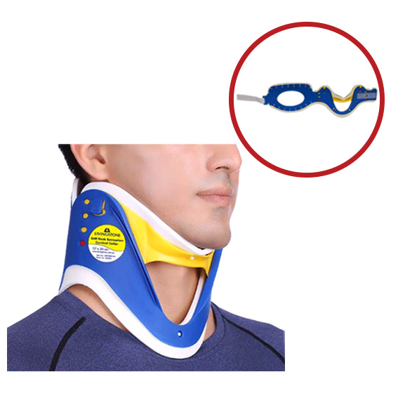 Livingstone Stiff Neck Paediatric Extrication Cervical Collar Adjustable 48 x 14 cm - Blue x25