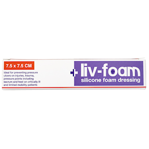 Livingstone Foam SelfAdherent Silicone Foam Wound Dressing with Breathable Waterproof Barrier 5/Box - Brown x20