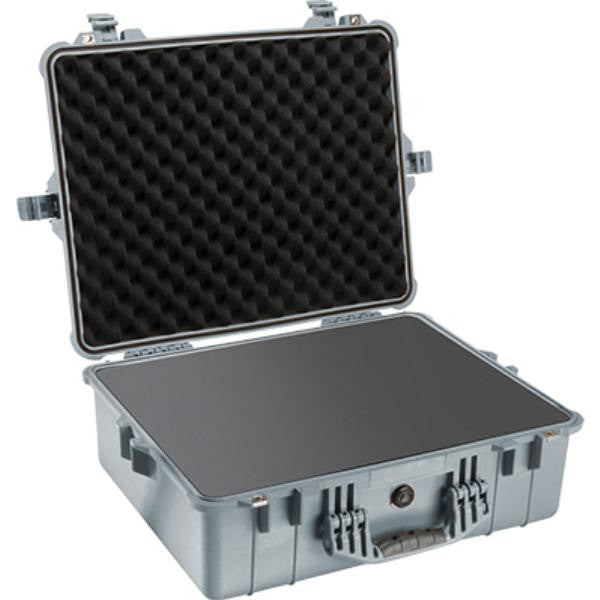 Pelican 1600 Large Protector Case with Foam - Silver