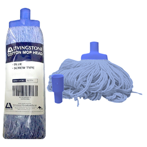 Livingstone Cotton Mop Head 550g 22mm Screw Type - Blue x20