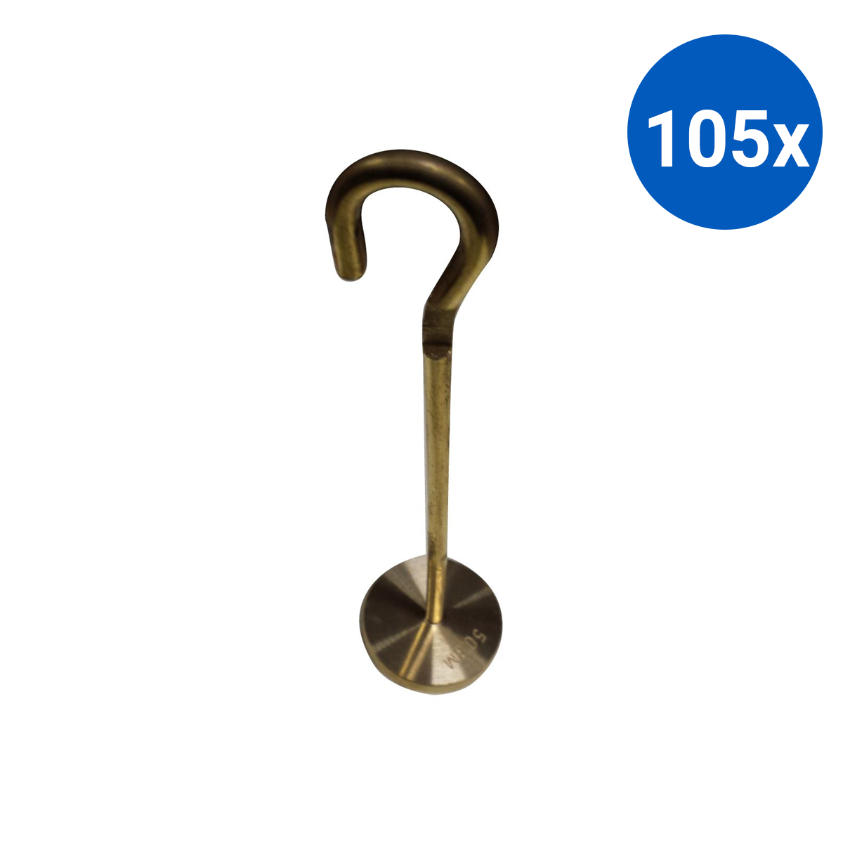 Slotted Mass Weight Carrier with Hook Brass 50g 3mm Core Diameter - Gold x105