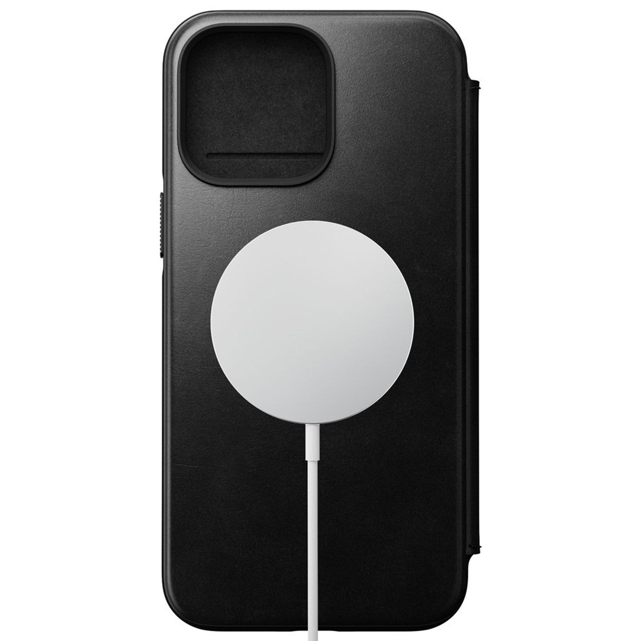Nomad Modern Horween Leather Folio Case iPhone 14 Pro Max - Black