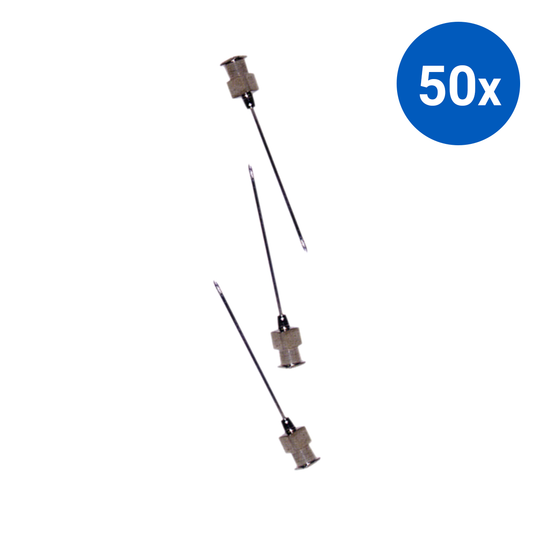 Livingstone Reusable Needles Luer Lock 15G x 100mm - Silver x50