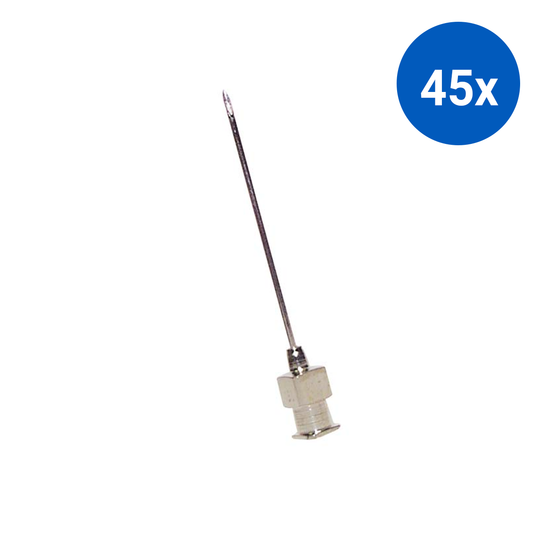 Livingstone Reusable Needles Luer Lock 21G x 150mm SS - Silver x45