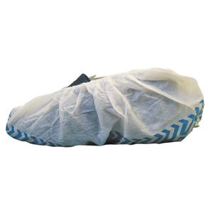 Livingstone Shoe Cover Overshoes Nonwoven White Non Skid Blue Sole 1000/Carton- White Blue Sole x5