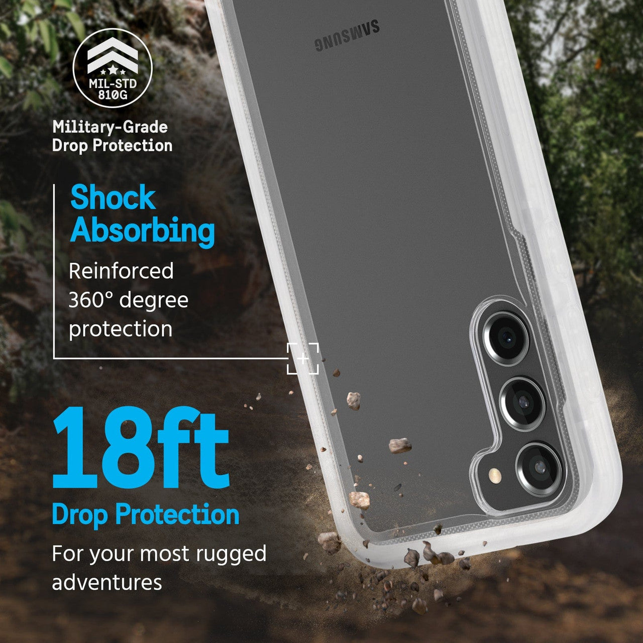 Pelican Voyager Case Samsung Galaxy S23+ Plus - Clear