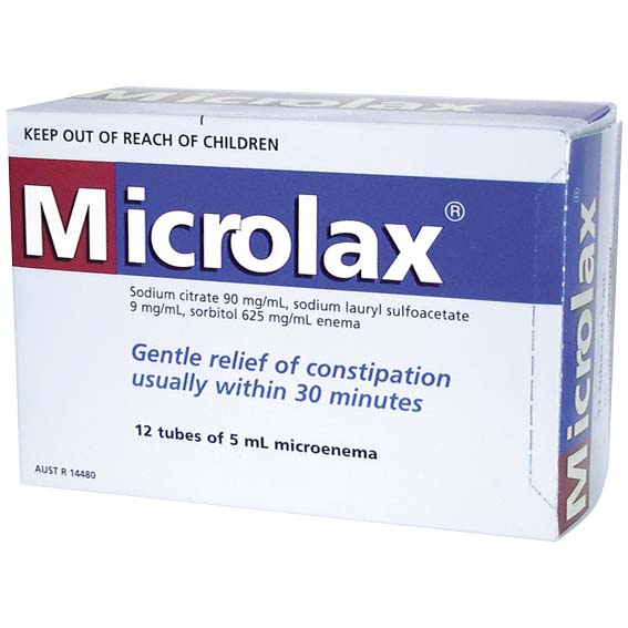 Microlax Micro Enema 5 mL 12 Tubes/Pack - Clear x15