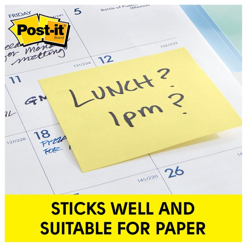 Post‑It Notes Canary Yellow 76 x 76mm Box of 12