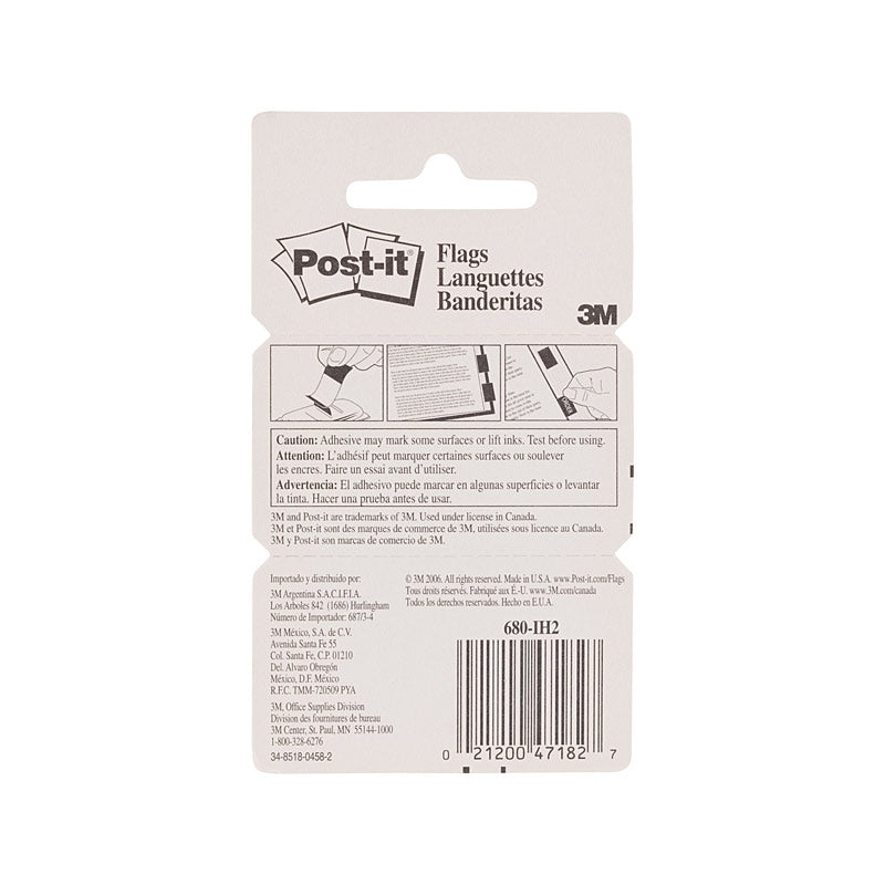 Post‑It Initial Here Flags 25 x 43mm 2‑Pack Box of 6