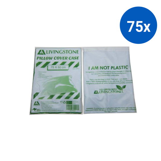 Livingstone Pillow Slip Case with Dual Zipper 75 x 50cm 0.15mm PVC Single Pack - Blue x75