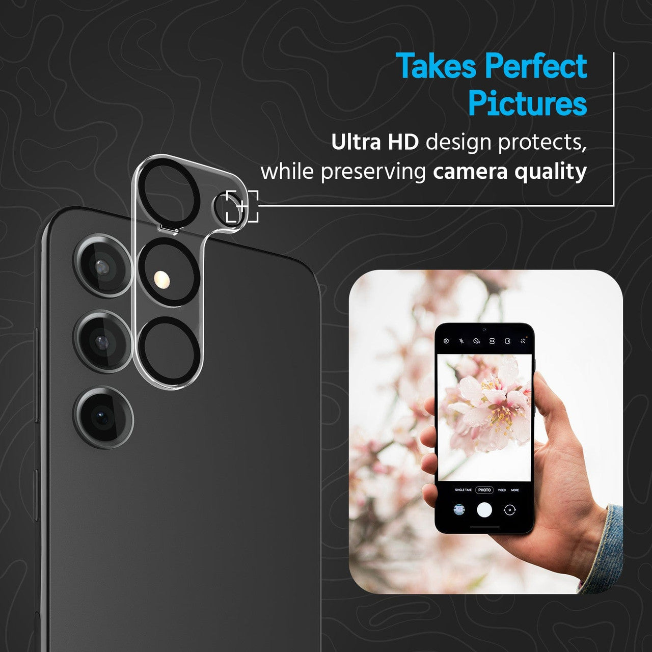 Pelican Camera Lens Protector Samsung Galaxy S23/S23+ Plus - Black