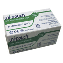 Uni-Pouch Sterilisation Pouch with Colour Change Indicator 57 x 70mm 200/Box - Clear x60