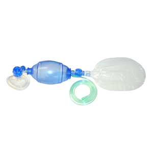 Livingstone Disposable Resuscitator Adult Pop-Off Mask Reservoir Bag - Transparent x15