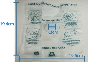 Livingstone Resuscitation CPR Barrier Face Shield with Non Return Valve Mouthpiece - White x105
