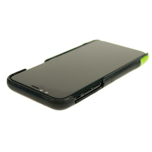 Alto Metro Leather Case iPhone X/Xs - Raven/Lime