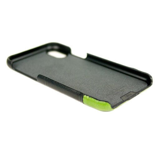 Alto Metro Leather Case iPhone X/Xs - Raven/Lime
