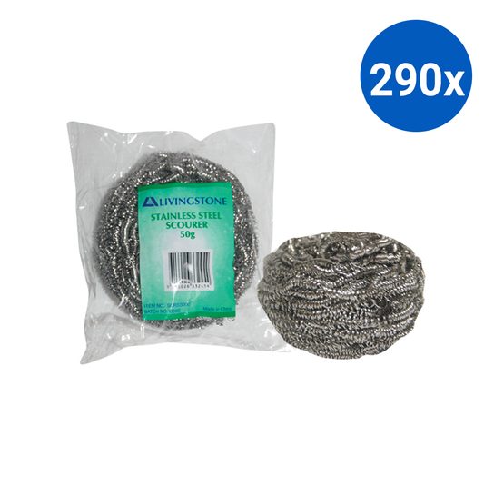 Livingstone Stainless Steel Scourers Large 50g - Silver x290