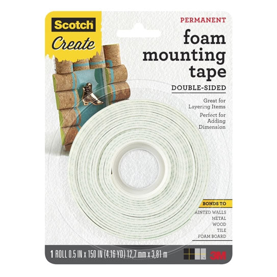 Scotch SCT Foam Mounting Tape 4013‑CFT - 6 Rolls