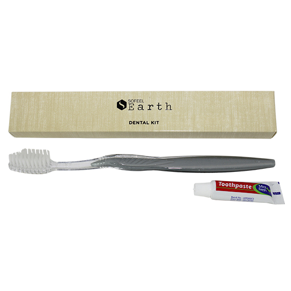 Sofeel Earth Dental Kit Toothbrush and Toothpaste Included Individually Packed 100/Box - White x5
