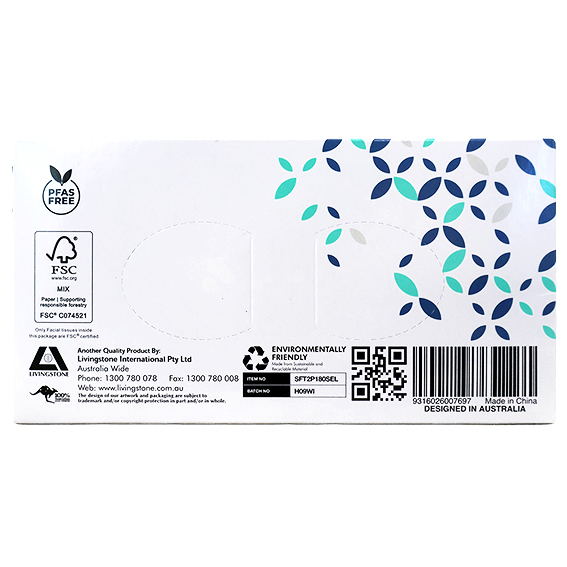Sofeel Executive Facial Tissues 2-Ply 19.5 x 19cm 180 Sheets/Box, 36 Boxes/Carton - White x10