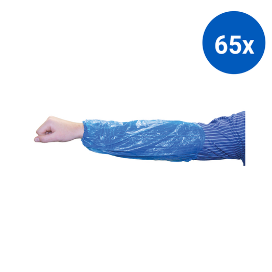 Livingstone Sleeve Protectors 40 x 20cm Recyclable Polyethylene HACCP 100/Bag - Blue x65