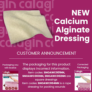 Calagin Calcium Alginate Dressing Non-Adherent 5cm x 5 cm 10 Pieces/Box - White x25