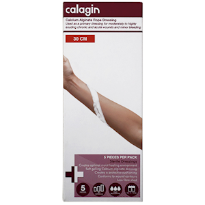 Calagin Calcium Alginate Dressing Non-Adherent 30cm 5 Pieces/Box - White x15