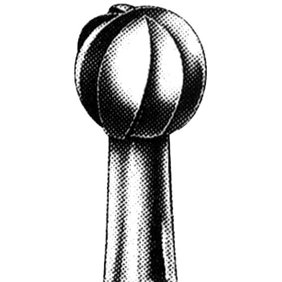 SSW 5 Tungsten Carbide Burs Round Shape ISO 001 #16(5) Friction Grip Made in UK - Silver x40