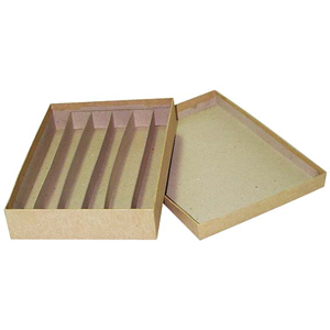 Livingstone Recyclable Cardboard Histology Storage Case with Lid 6 Compartments 3cm - Brown x25