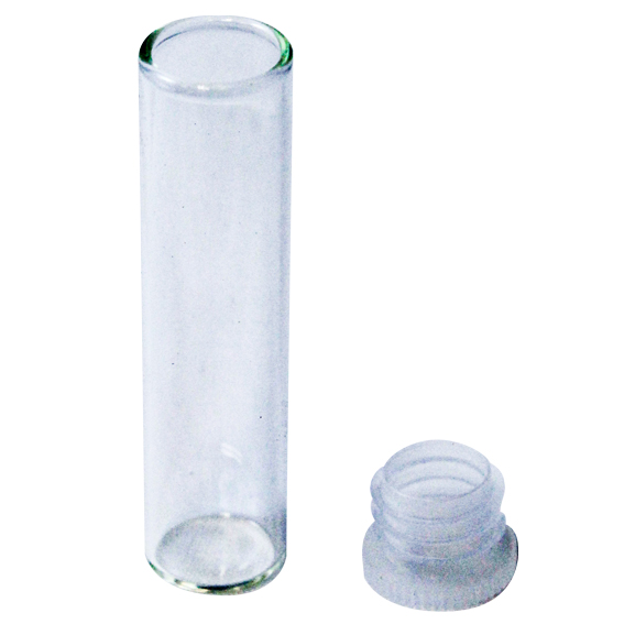 Specimen Tube Soda Lime Glass with Recyclable Polyethylene Cap 12/13x50mm 100/Pack (G050/20) - Clear x10