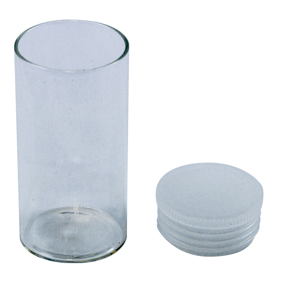 Specimen Tube Soda Lime Glass with Recyclable Polyethylene Cap 20ml 25mm x 50mm 100/Pack (G050/28) - Clear x5