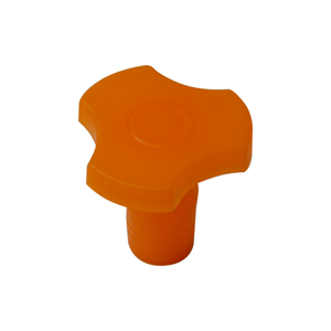 Polyethylene Recyclable Plastic Stopper Octagonal Cap 12 to 14mm - Orange x195