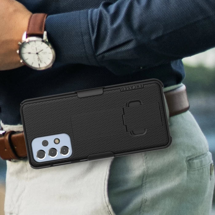Encased Duraclip Case Samsung Galaxy A33 5G with Belt Clip Holster - Black