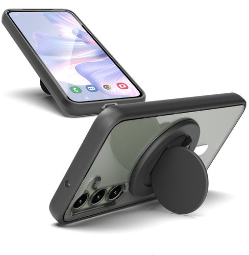 Encased Clear Magsafe Case Samsung Galaxy S23 with MagSafe Grip - Black