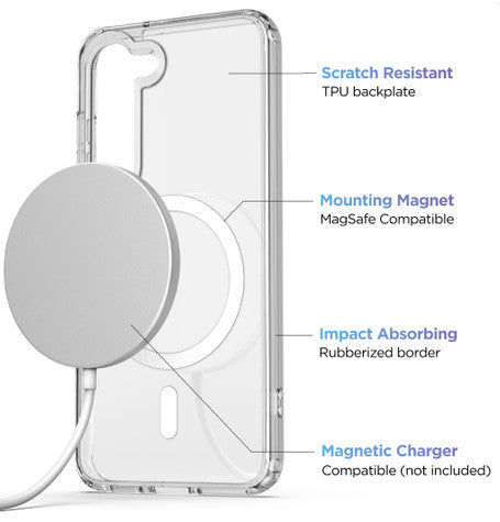 Encased Clear Magsafe Case Samsung Galaxy S23+ Plus - Clear