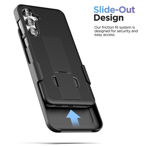 Encased Duraclip Case Samsung Galaxy S24+ Plus with Belt Clip Holster - Black