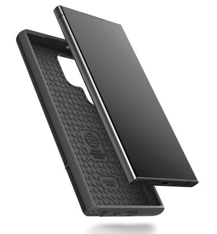 Encased Rebel Case Samsung Galaxy S24 Ultra with Belt Clip Holster - Black