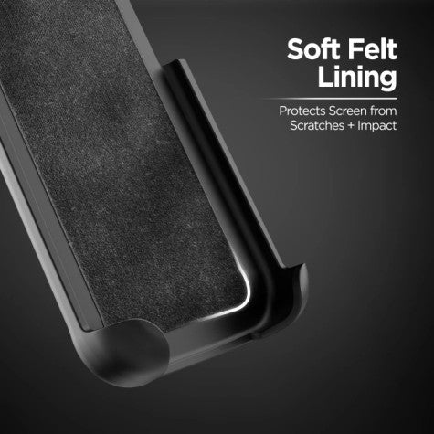 Encased Falcon Case Samsung Galaxy S25+ Plus with Belt Clip Holster - Black