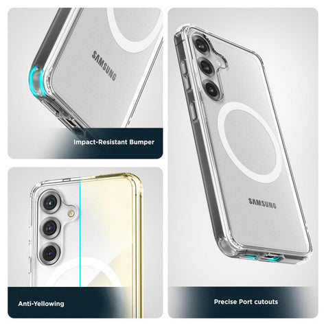 Encased Clear Back Case Samsung Galaxy S25 with MagSafe Charger - Clear