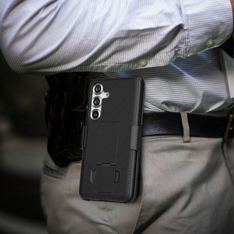 Encased Duraclip Case Samsung Galaxy S25+ Plus with Belt Clip Holster - Black