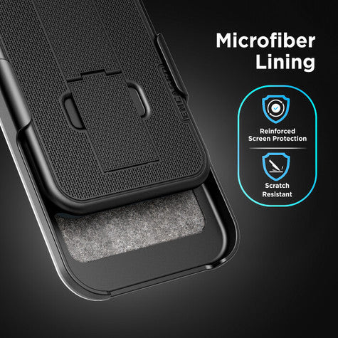 Encased Duraclip Case Samsung Galaxy S25 with Belt Clip Holster - Black