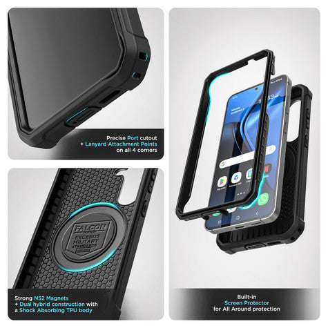 Encased Falcon Case Samsung Galaxy S25+ Plus - Black