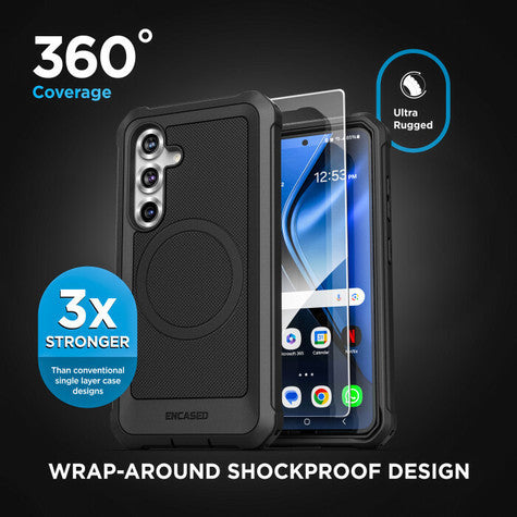 Encased Falcon Case Samsung Galaxy S25 - Black