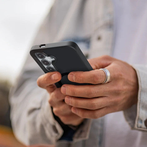 Encased Slimshield Case Samsung Galaxy S25 with Belt Clip Holster - Black