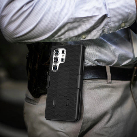 Encased Duraclip Case Samsung Galaxy S25 Ultra with Belt Clip Holster - Black