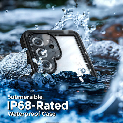 Encased Waterproof Case Samsung Galaxy S25 Ultra with Belt Clip Holster - Black