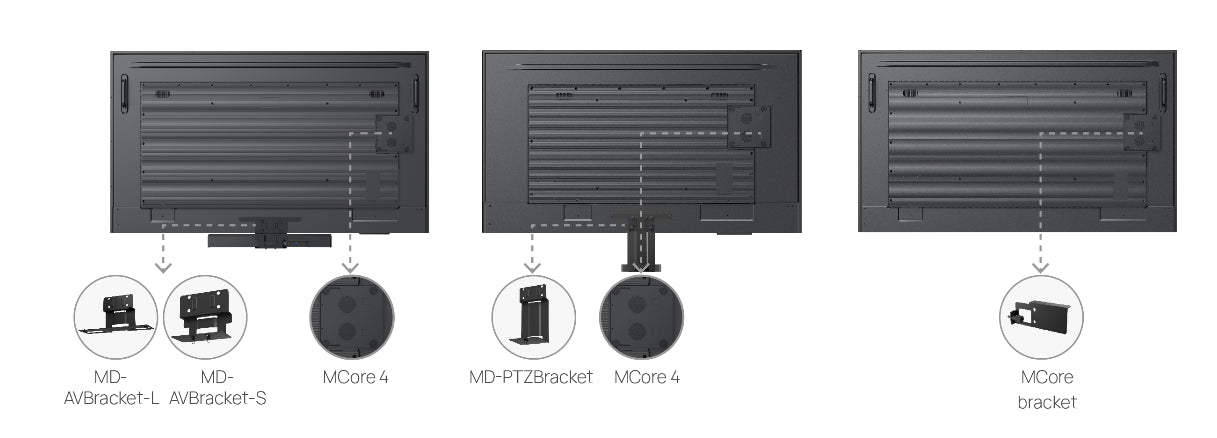 Yealink MD‑AVBracket‑L Wall Mount Bracket for MeetingBar A50 & MVC S50