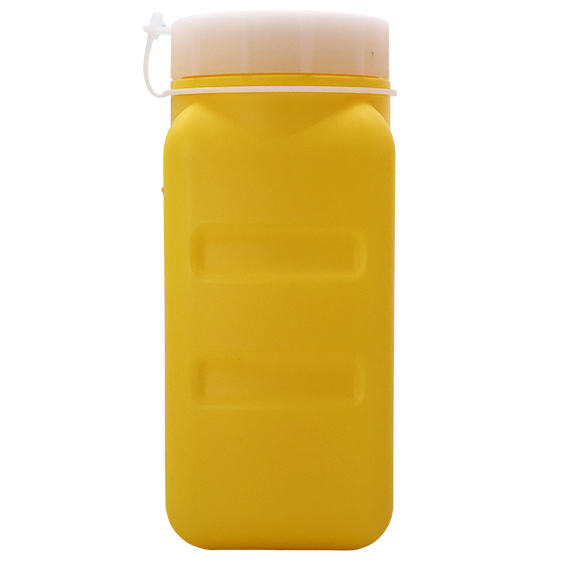 Liv Needles Sharps Waste Collector 1.4L 9.5 x 9.5 x 20 H cm with Screw Lid - Yellow x50