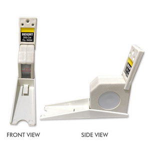 Livingstone Stature Height Measure Tape 2m Wall Mounted Plastic Construction Head Plate Read Window - White x20